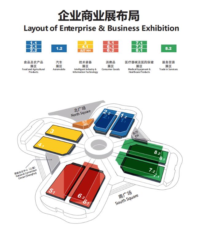 第三届进博会企业商业展展区图