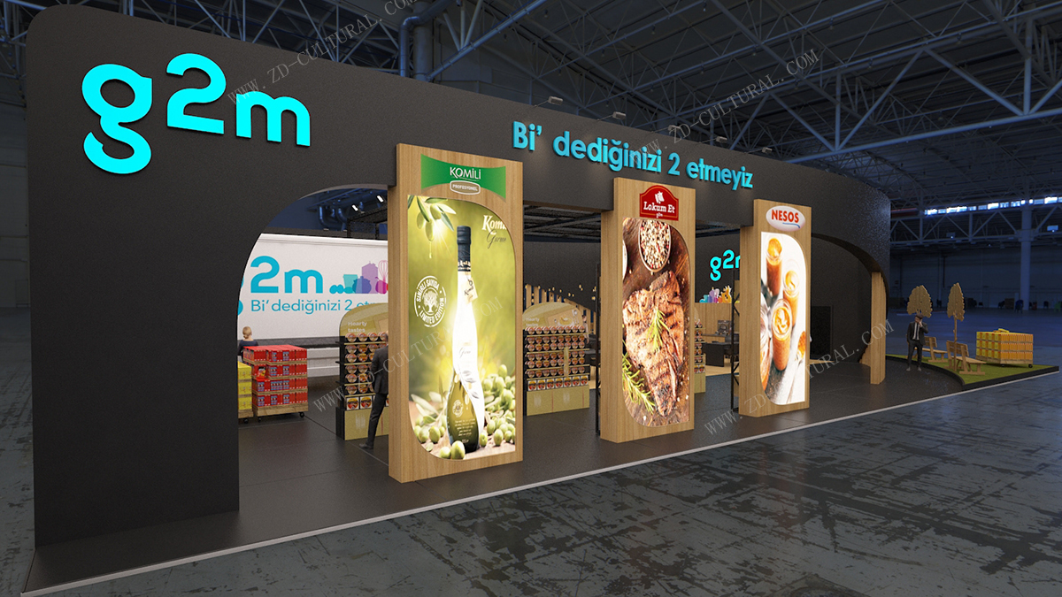 国外食品展厅装修效果图_国外展厅设计案例图-泽迪