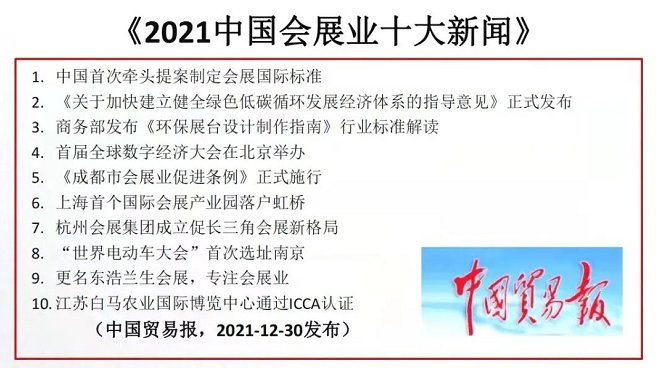 2021年会展业十大新闻